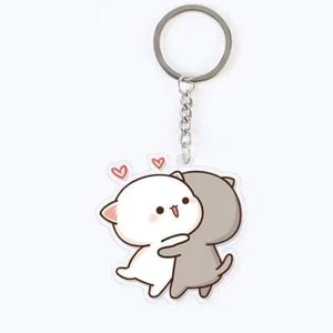 Peach and Goma Kawaii Keychain